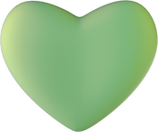 3D Green Heart